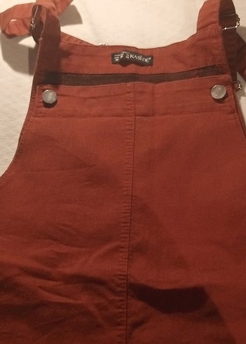 Kadın Bordo Kısa Tulum - Görsel 2