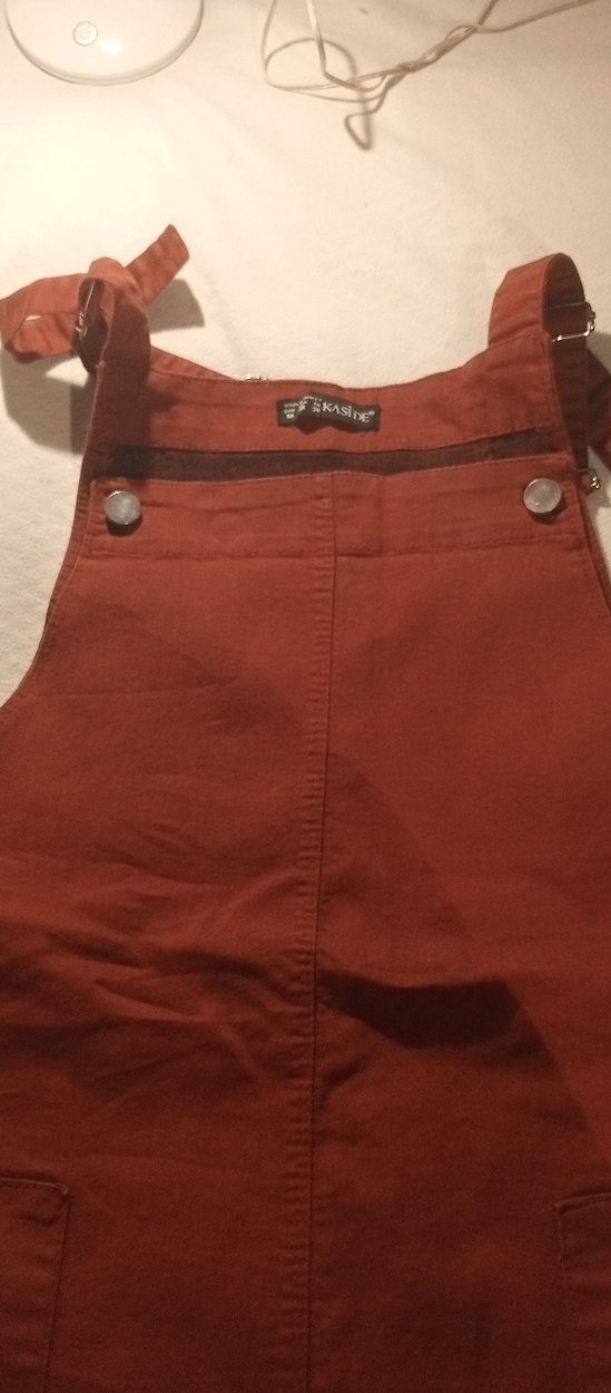 Kadın Bordo Kısa Tulum - Görsel 2