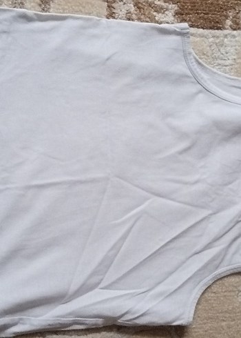 Çocuk Beyaz Oversize Atlet - Görsel 3