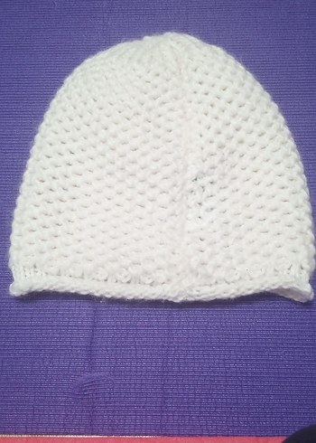 Kadın Beyaz Örgü Bere - Görsel 3