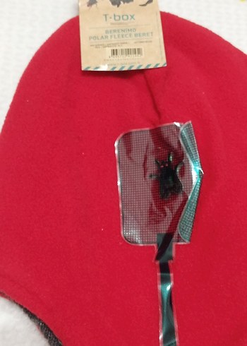 Püsküllü Kırmızı Çocuk Polar Bere - Görsel 2