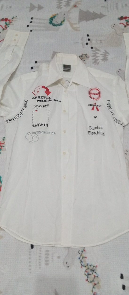 Beyaz Baskılı Kısa Kollu Gömlek - Görsel 2