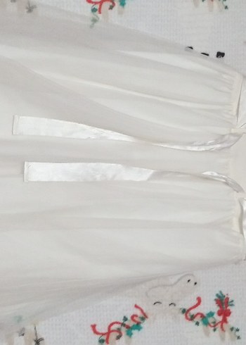 Kız Çocuk Beyaz Dantel Detaylı Elbise - Görsel 4