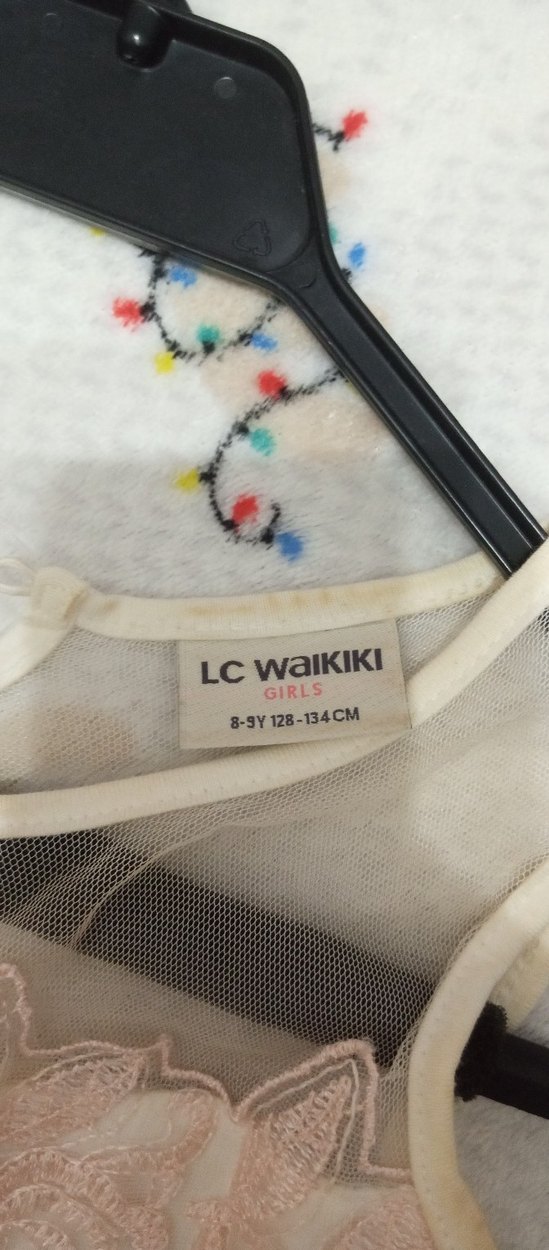 Kız Çocuk Beyaz Dantel Detaylı Elbise - Görsel 3