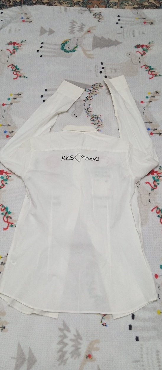 Beyaz Baskılı Kadın Gömlek - Görsel 4