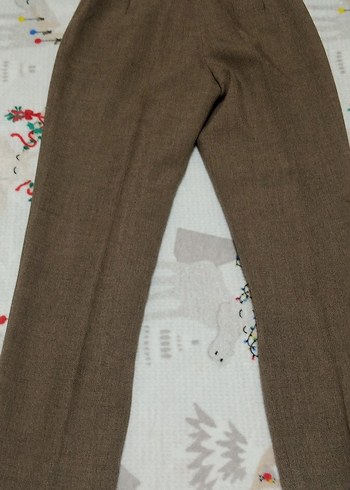 Bej Regular Fit Keten Kumaş Kadın Pantolon - Görsel 3