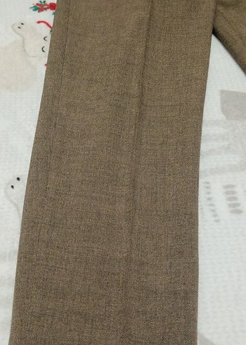 Bej Regular Fit Keten Kumaş Kadın Pantolon - Görsel 2