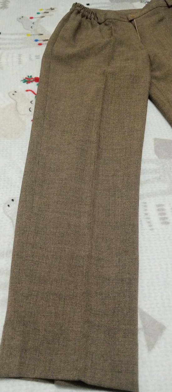 Bej Regular Fit Keten Kumaş Kadın Pantolon - Görsel 2