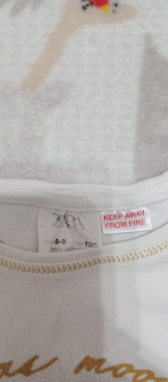 Kız Çocuk Beyaz Uzun Kollu Baskılı Tişört - Görsel 3