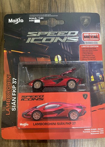 Maisto Kırmızı Lamborghini Sian FKP 37 Oyuncak Araba