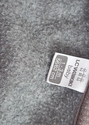 Gri unisex  bebek Fermuarlı Tulumu - Görsel 4