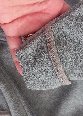 Gri unisex  bebek Fermuarlı Tulumu - Görsel 3