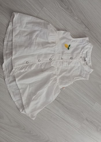 Kız Çocuk Beyaz Nakışlı Kısa Kollu Gömlek - Görsel 3