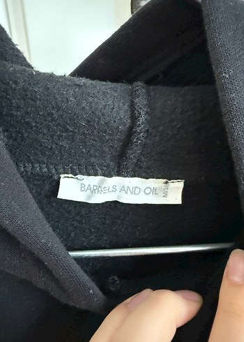 Kadın Siyah Kapüşonlu Baskılı Sweatshirt - Görsel 5