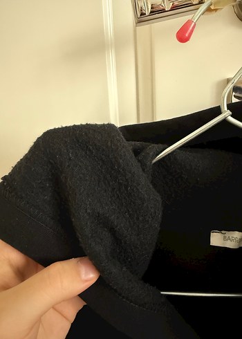 Kadın Siyah Kapüşonlu Baskılı Sweatshirt - Görsel 6