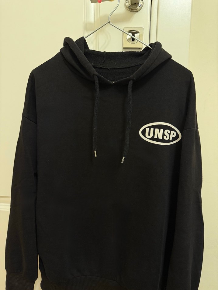 Siyah Kapüşonlu Sweatshirt - Görsel 3