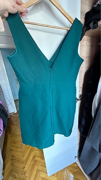 Yeşil jile elbise - Görsel 5