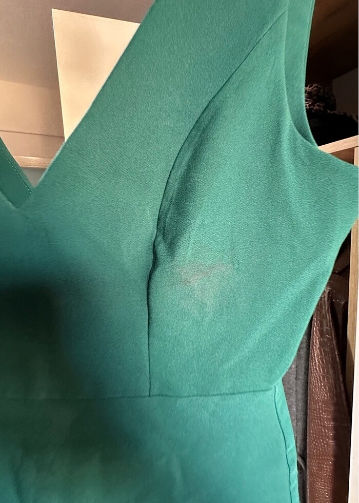 Yeşil jile elbise - Görsel 3