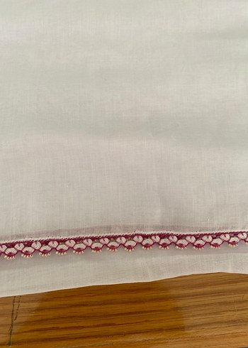  Beden Dantel Detaylı Beyaz namaz bezi