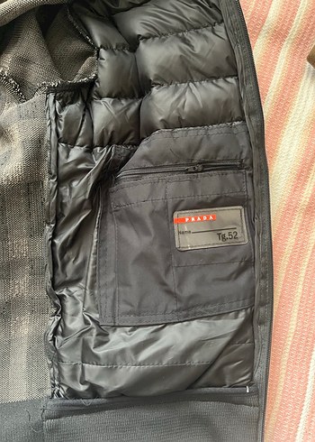 l Beden Prada Siyah Fermuarlı Erkek Mont