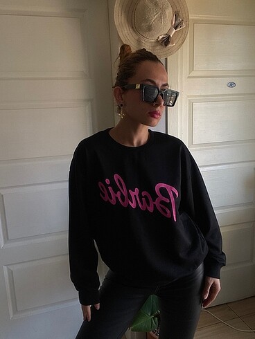 l Beden siyah Renk Barbie Sweatshirt