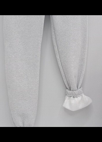 xl Beden 3 iplik şardonlu gri sweatshirt alt üst takım
