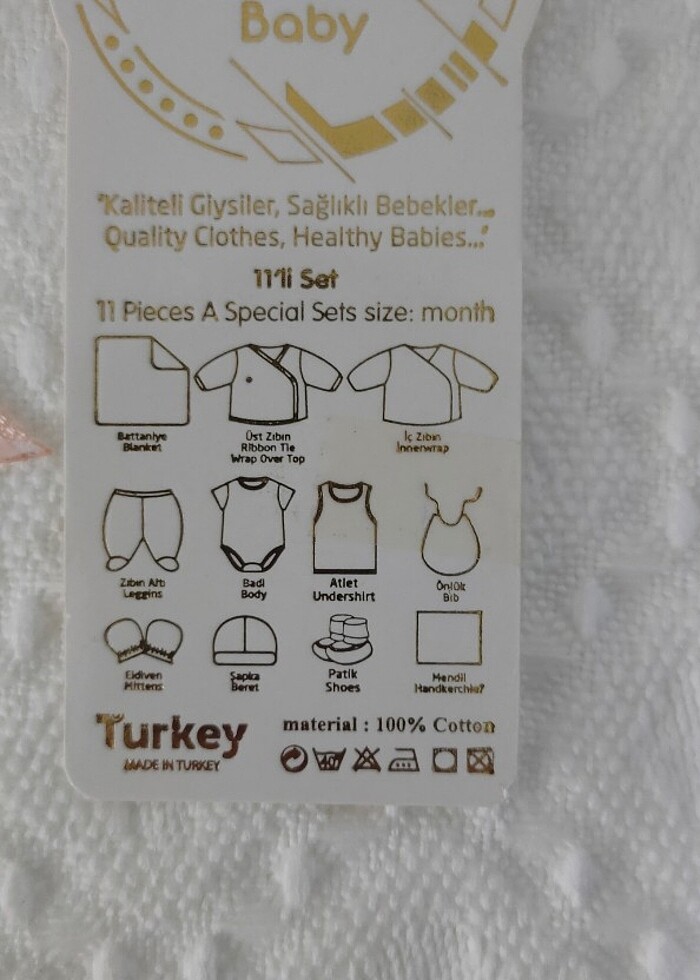 Bebek hastane çıkışı seti  - Görsel 2