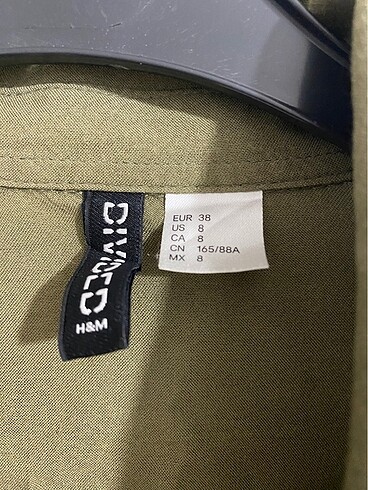 38 Beden H&M haki gömlek