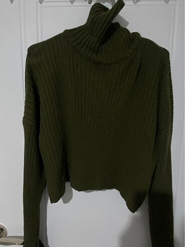 Trendyol & Milla Haki Crop Basic Triko
