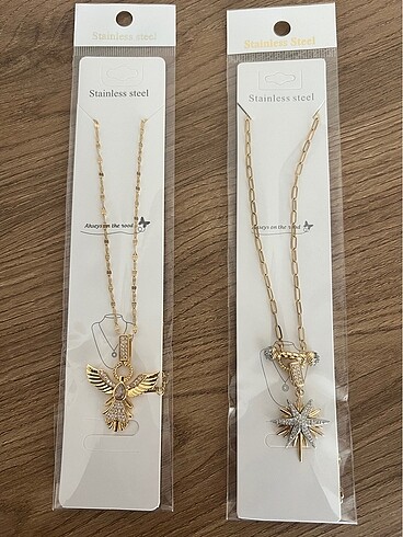 Melek kolye 120 tl kutup yıldızı uzun zincir 140