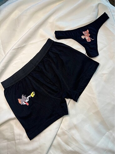 Victoria s Secret Tom ve jerry boxer tanga külot set
