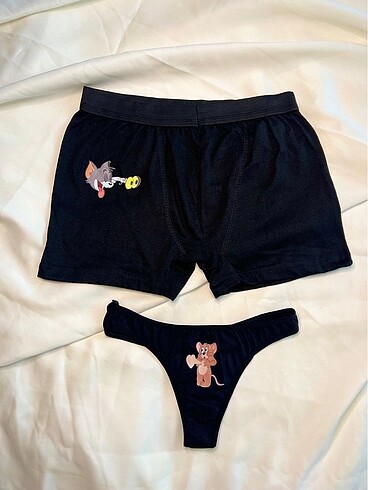 Tom ve jerry boxer tanga külot set