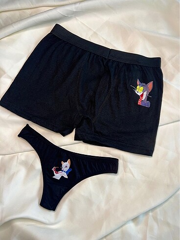 Tom ve Jerry Boxer Tanga Külot Set