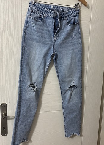 Gap Acik Mavi Yuksek Bel Rahat Kesim Jean