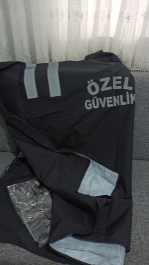 Kapüşonlu Siyah Erkek Yağmurluk - Görsel 5