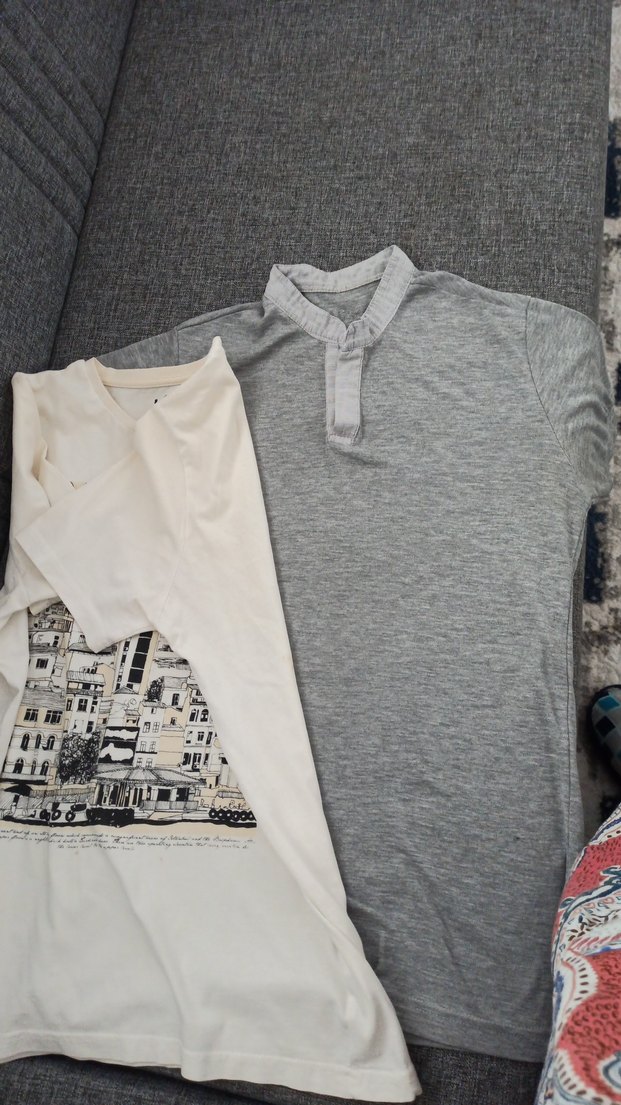 Baskılı Beyaz Hamile Tişörtü, Kısa Kollu - Görsel 2