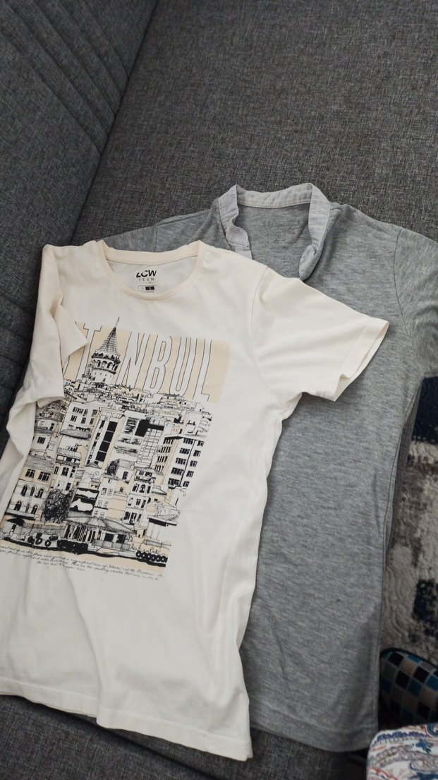 Baskılı Beyaz Hamile Tişörtü, Kısa Kollu - Görsel 4