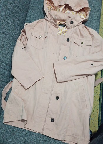 Bej Düğmeli Midi Kadın Ceket - Görsel 2