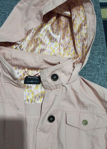 Bej Düğmeli Midi Kadın Ceket - Görsel 3