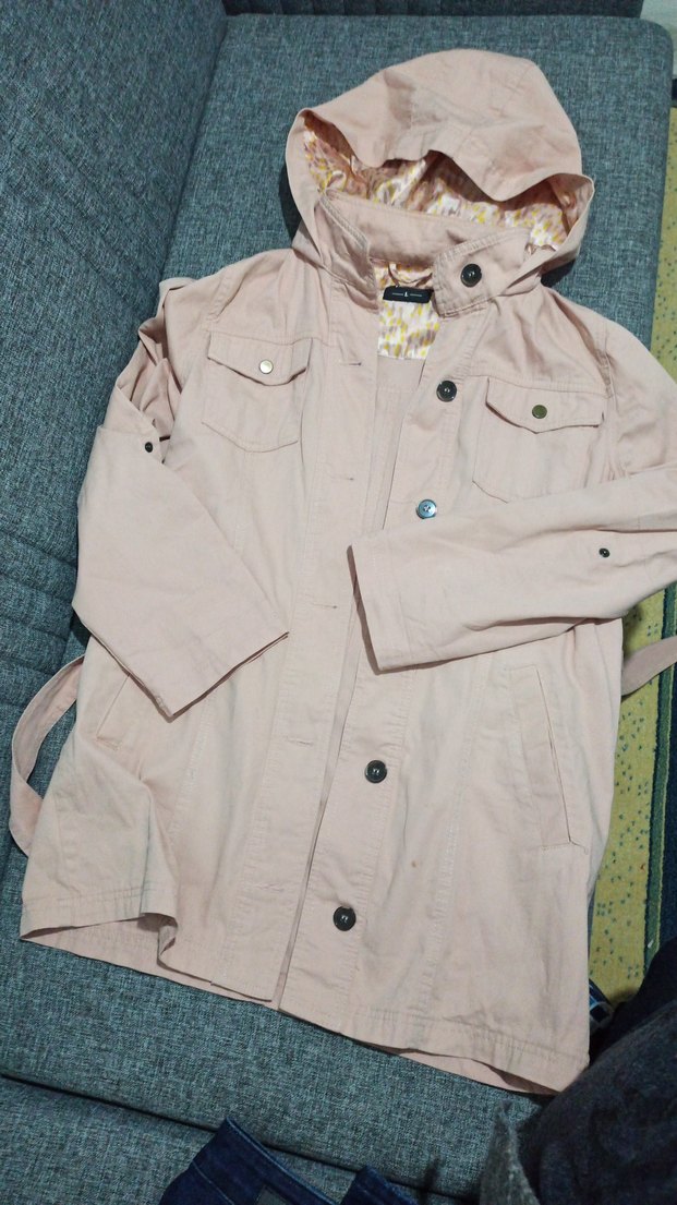 Bej Düğmeli Midi Kadın Ceket - Görsel 2