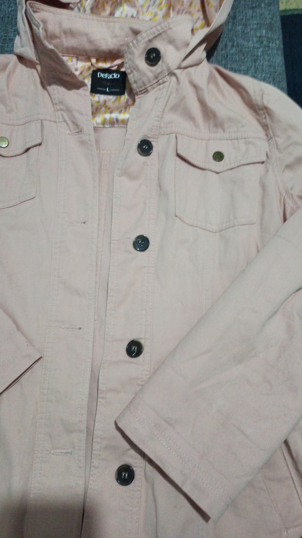 Bej Düğmeli Midi Kadın Ceket - Görsel 5