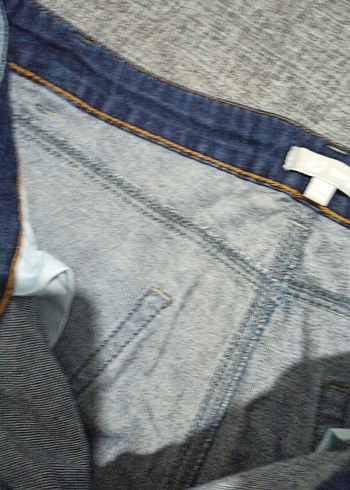 Kadın Mavi Mini Kot Şort - Görsel 5