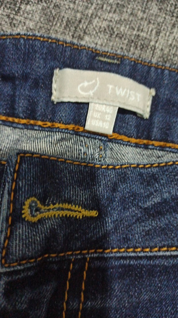 Kadın Mavi Mini Kot Şort - Görsel 3