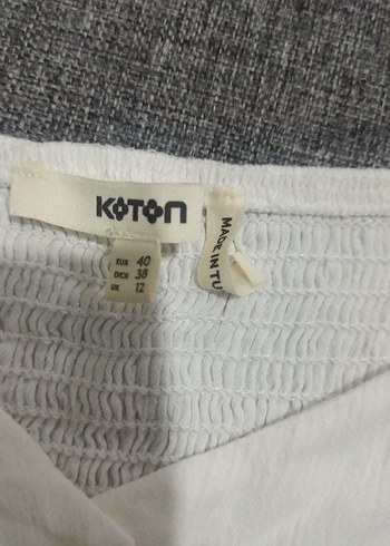 Kız Çocuk Beyaz Keten Düğmeli Bluz - Görsel 3