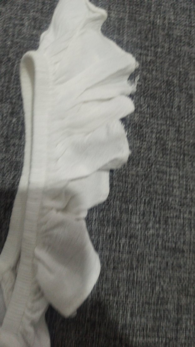 Kız Çocuk Beyaz Keten Düğmeli Bluz - Görsel 4