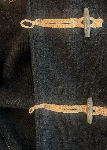 Düğmeli Gri Erkek Kısa Palto - Görsel 6