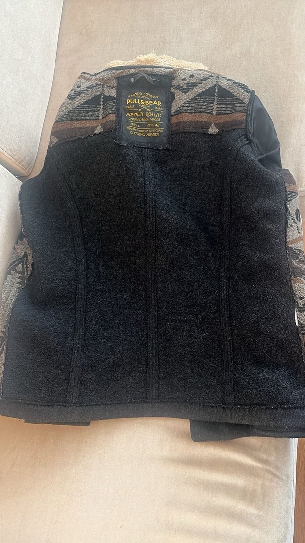 Düğmeli Gri Erkek Kısa Palto - Görsel 3