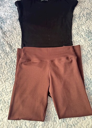 Tayt crop ikili takım