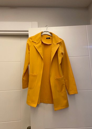 Sarı Midi Kadın Blazer Ceket - Görsel 2