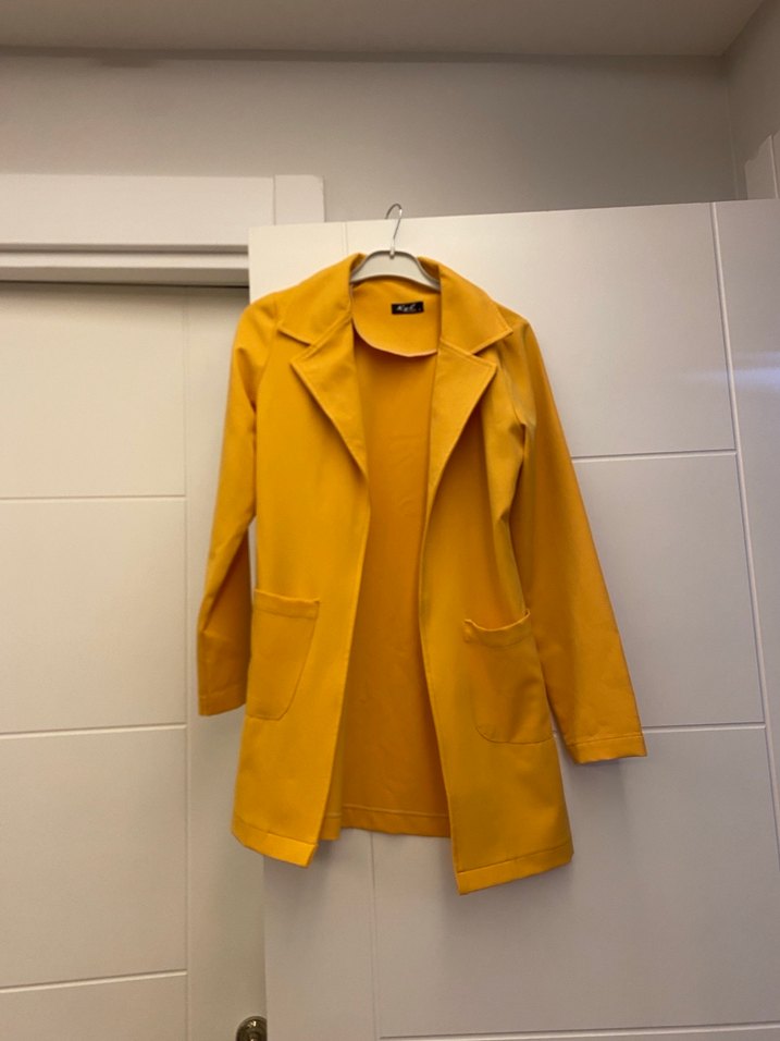 Sarı Midi Kadın Blazer Ceket - Görsel 2